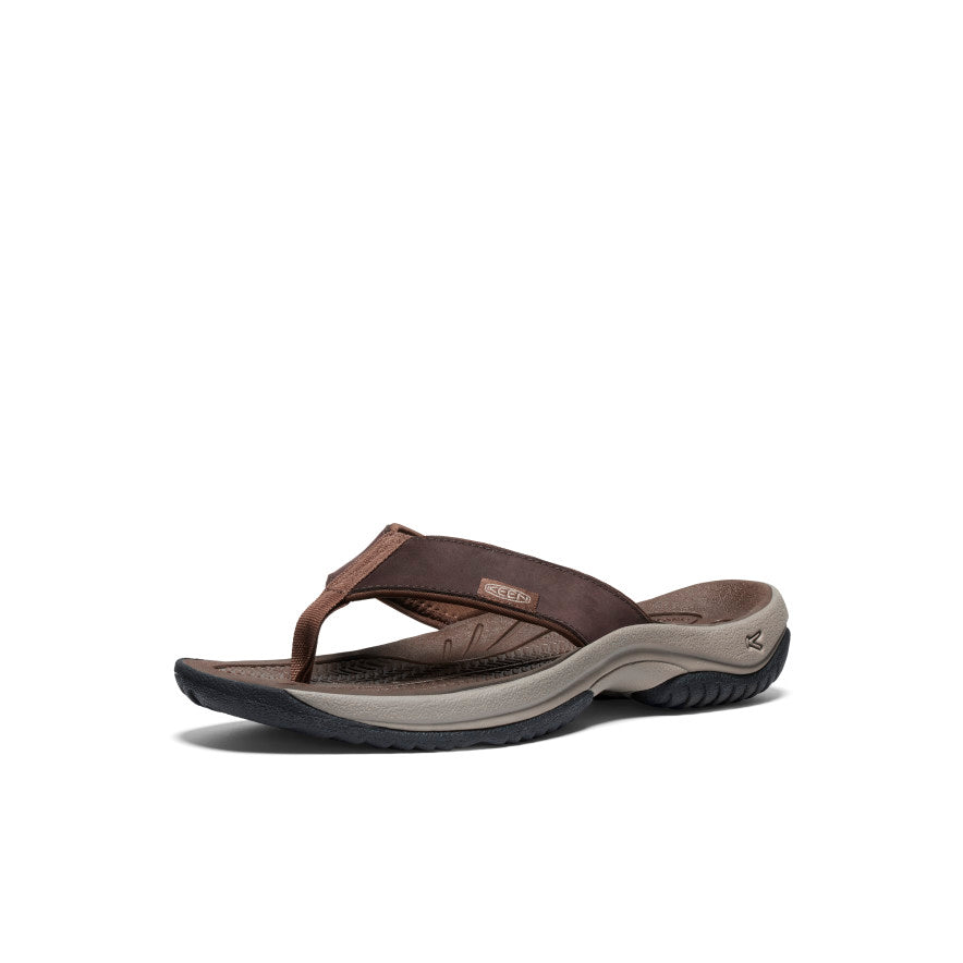 Men's Kona Leather Flip-Flop | Java/Dark Earth - Image 2