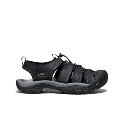 Men's Newport Leather Sandal | Black/Steel Grey