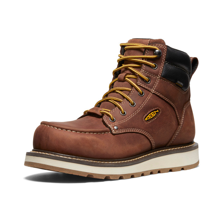 Men's Cincinnati 6 Waterproof Boot (Carbon Toe) | Tuscan Red/Sandshell - Image 3